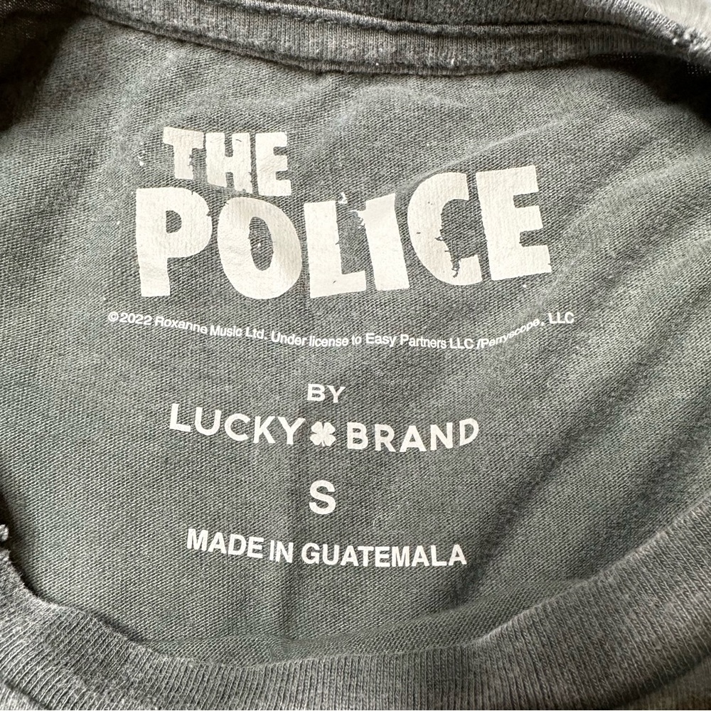 NWT The Police Ghost Machine Distressed Graphic {Lucky Brand} Tee Women’s S, M - Picture 9 of 11